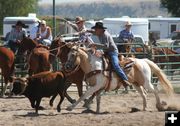 Team Roping. Photo by Pinedale Online.