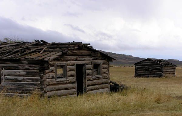 Homestead buildings. Photo by Pinedale Online.