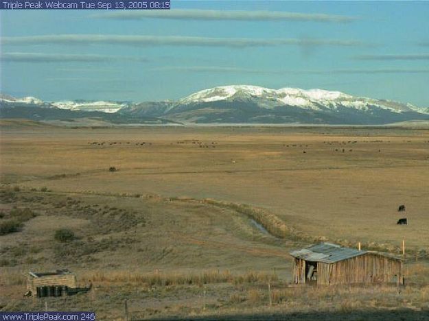 Snow in the Wyoming Range. Photo by Triple Peak Webcam.