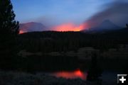 Soda Lake fire reflection. Photo by Clint Gilchrist, Pinedale Online.