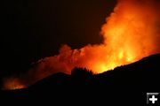 Triple Peak fire. Photo by Clint Gilchrist, Pinedale Online.