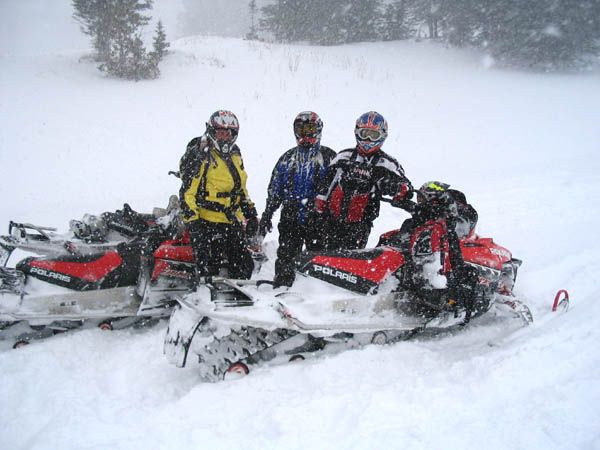 We're Snowmobiling!. Photo by Gary Neely.