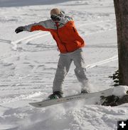 Snow fun. Photo by Clint Gilchrist, Pinedale Online.