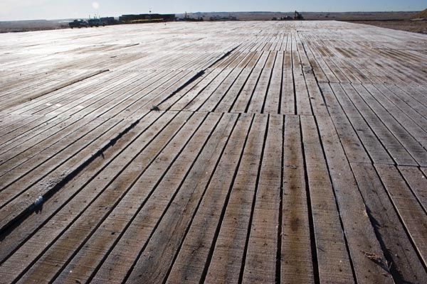 Oak plank mats. Photo by EnCana USA.