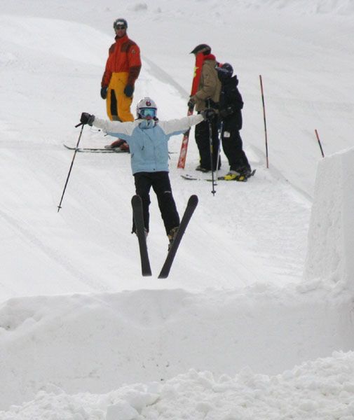 Jane Thompson Jump. Photo by Clint Gilchrist, Pinedale Online.