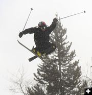 David McCarty Jump. Photo by Clint Gilchrist, Pinedale Online.