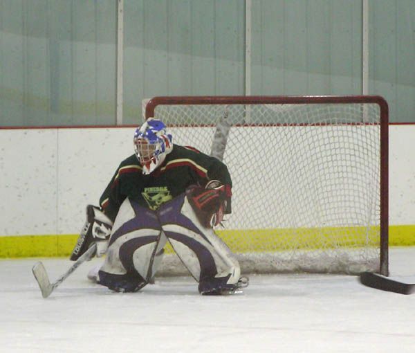 Goalie John Stach. Photo by Pinedale Online.
