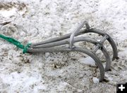 Claw sled brake. Photo by Pinedale Online.