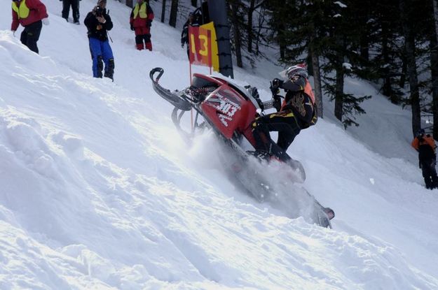 Luke Raney in trouble. Photo by Arnold Brokling.