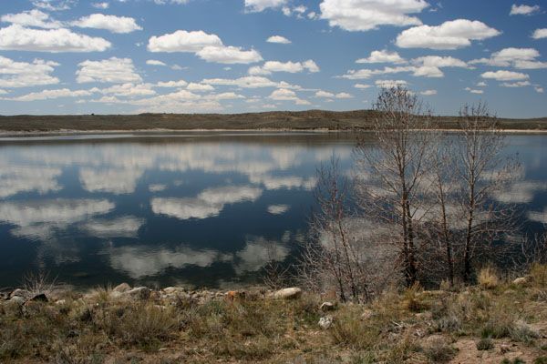 Cloud Reflection in Lake. Photo by Clint Gilchrist, Pinedale Online.