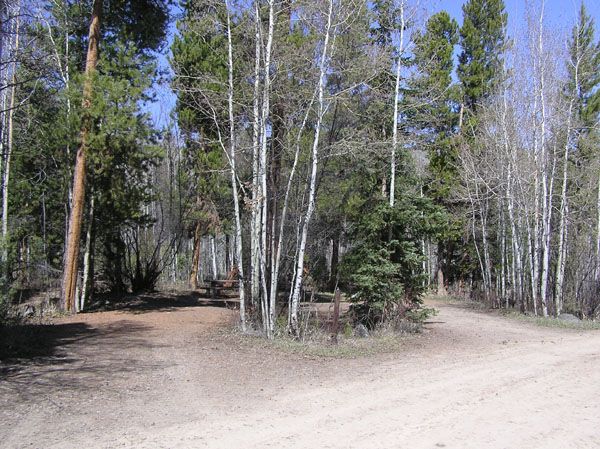 Pull-through camp spot. Photo by Dawn Ballou, Pinedale Online.