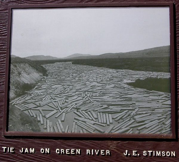 Green River Tie Jam. Photo by Dawn Ballou, Pinedale Online.