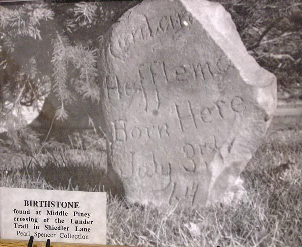 1864 Birth Marker Stone. Photo by .