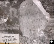 1864 Birth Marker Stone. Photo by .