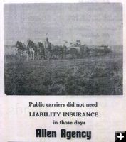 Early Allen Agency Ad. Photo by Dawn Ballou, Pinedale Online.