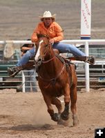 Barrel Racing. Photo by Clint Gilchrist, Pinedale Online.