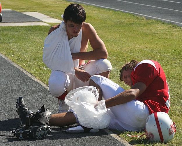 Injured Quarterbacks. Photo by Clint Gilchrist, BigPiney.com.