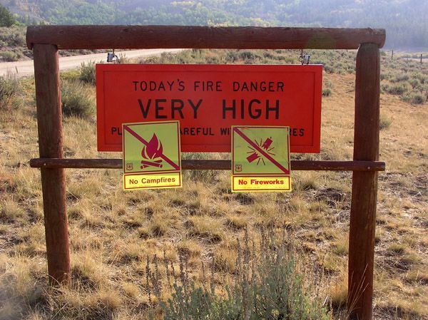 Fire Danger. Photo by Pinedale Online.
