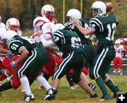 Quarterback Conor Raney. Photo by Clint Gilchrist, Pinedale Online.