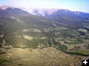 Fire near rural homes. Photo by U.S. Forest Service.