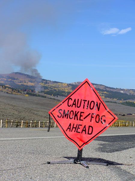 Smoke and fog. Photo by Dawn Ballou, Pinedale Online.