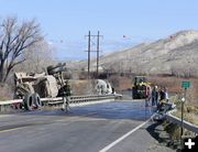 Washing cement off bridge. Photo by Dawn Ballou, Pinedale Online.