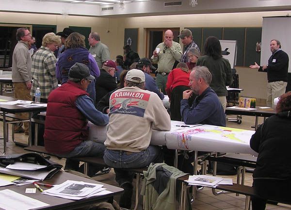 Forest Plan Workshop. Photo by Dawn Ballou, Pinedale Online.