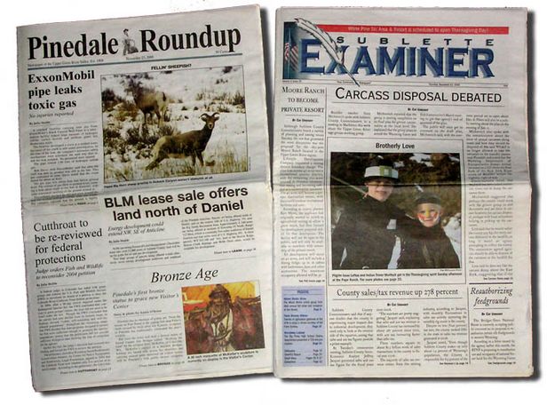 Local Newspapers. Photo by Dawn Ballou, Pinedale Online.