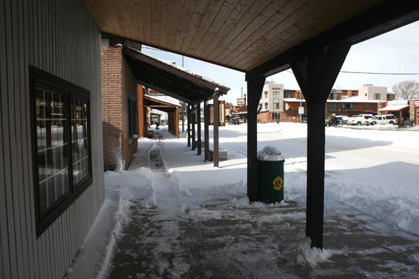 Town sidewalks. Photo by Clint Gilchrist, Pinedale Online!.