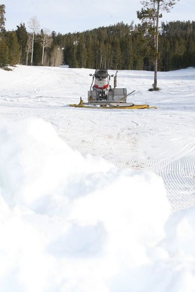 Snow Making Machine. Photo by Pam McCulloch, Pinedale Online!.