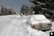 Snowed in. Photo by Clint Gilchrist, Pinedale Online!.