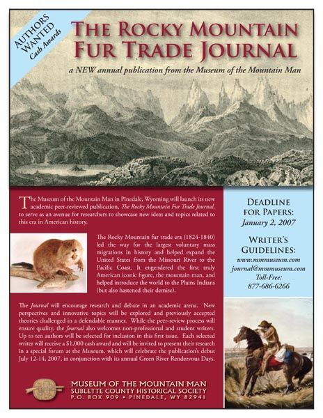 Rocky Mountain Fur Trade Journal. Photo by Museum of the Mountain Man.