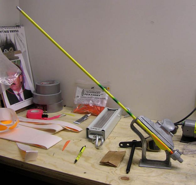 Arrow Fletching Jig. Photo by Dawn Ballou, Pinedale Online.