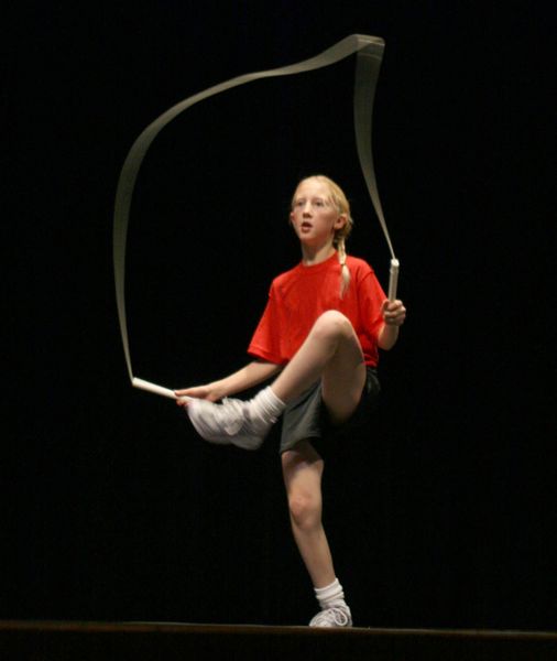 Aspen Shenefelt jump rope. Photo by Pam McCulloch, Pinedale Online.
