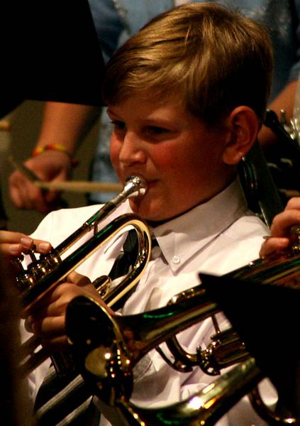 Casey Manning on trumpet. Photo by Pam McCulloch, Pinedale Online.