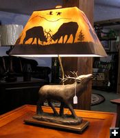 Sparring Elk Lamp. Photo by Dawn Ballou, Pinedale Online.