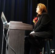 Marianne Mrak on piano. Photo by Pam McCulloch, Pinedale Online.