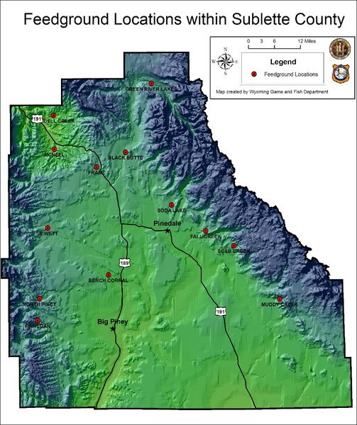 Sublette County Feedgrounds. Photo by Wyoming Game & Fish.