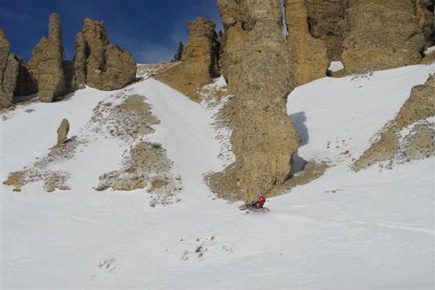 Horse Creek Snowmobiling. Photo by Arnold Brokling.