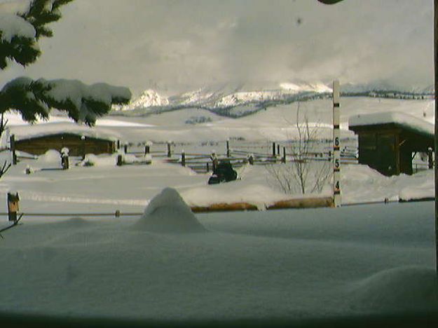 Lots of snow. Photo by Bondurant Webcam.