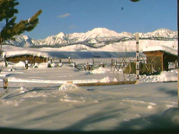 Buried thermometer. Photo by Bondurant webcam.