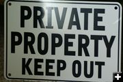 Private Property. Photo by Cat Urbigkit, Pinedale Online.