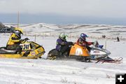 Racing. Photo by Clint Gilchrist, Pinedale Online.