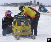 Troy's sled. Photo by Dawn Ballou, Pinedale Online.