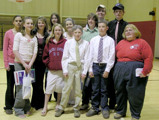 Big Piney History Students. Photo by Dawn Ballou, Pinedale Online.