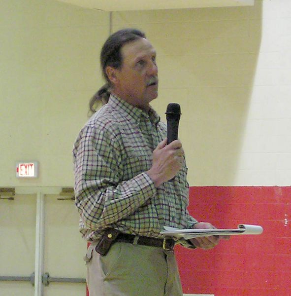 Dave Vlcek talk. Photo by Dawn Ballou, Pinedale Online.