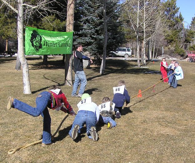 Tug of War. Photo by Dawn Ballou, Pinedale Online.