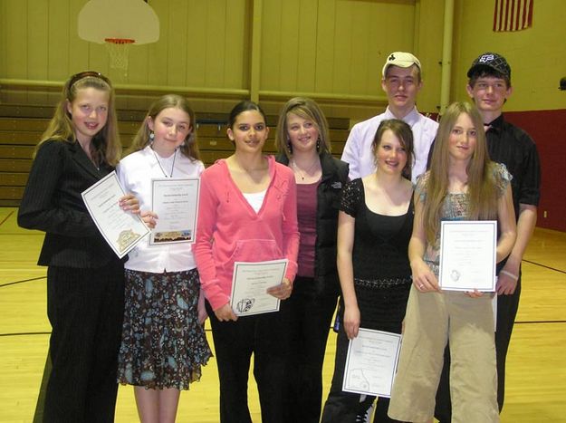 Scholarship Winners. Photo by Dawn Ballou, Pinedale Online.
