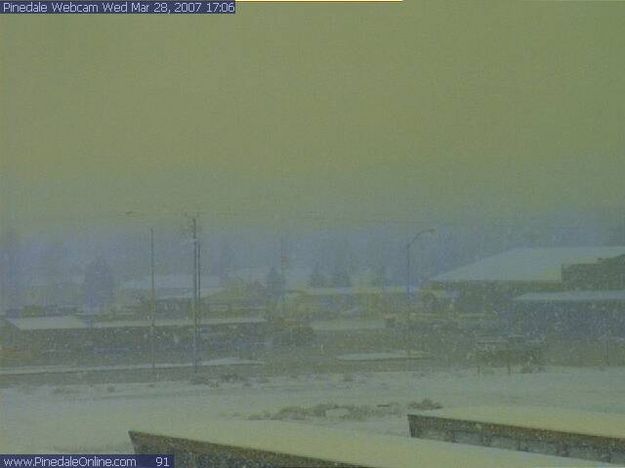 Late March Storm. Photo by Pinedale Webcam.