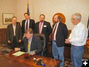 Wolf Bill Signing. Photo by Governor Freudenthal's Office.